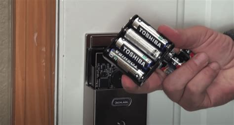 schlage keypad lock not working after battery change|replace battery in schlage keypad.